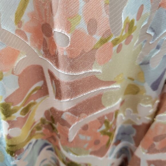 Upcycled Tie Front Burnout Duster Longline Long Sleeves - Picture 6 of 14